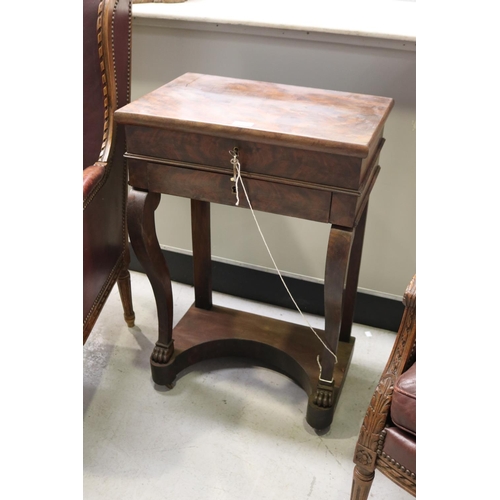 341 - Antique French work table, approx 80cm H x 51cm W x 34cm D