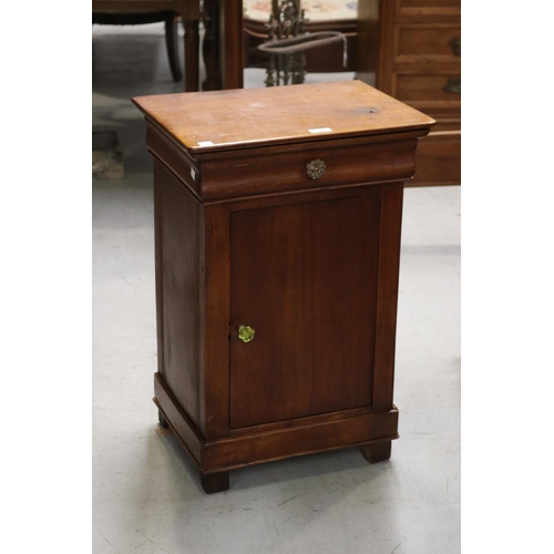 358 - Antique French Louis Philippe nightstand, approx 70cm H x 47cm W