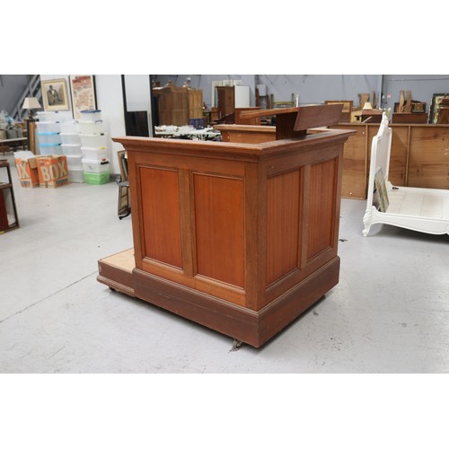509 - Vickers & Hoad auctioneers rostrum, used from when we opened in Mascot on Bourke St (Wheels are dama... 
