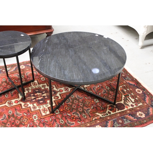 516 - Modern circular coffee table, approx 40cm H x 80cm Dia