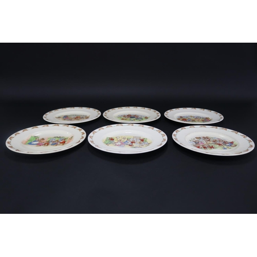 5044 - Royal Doulton, Bunnykins Dinner plates, approxx 21.5cm Dia (6)