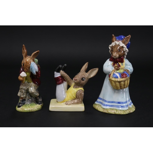 5061 - Royal Doulton Bunnykins, Dollie Playtime, Home run, William, Mrs Bunnykins at the Easter Parade, Aer... 