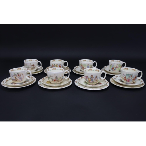 5065 - Royal Doulton, Bunnykins cups, saucers, plates, each plate approx 16.5cm Dia (8)