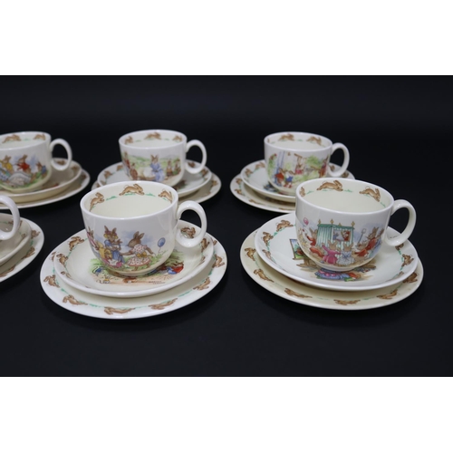 5065 - Royal Doulton, Bunnykins cups, saucers, plates, each plate approx 16.5cm Dia (8)