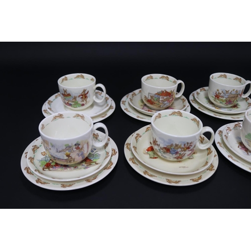 5078 - Royal Doulton Bunnykins eight cups, saucers and plates