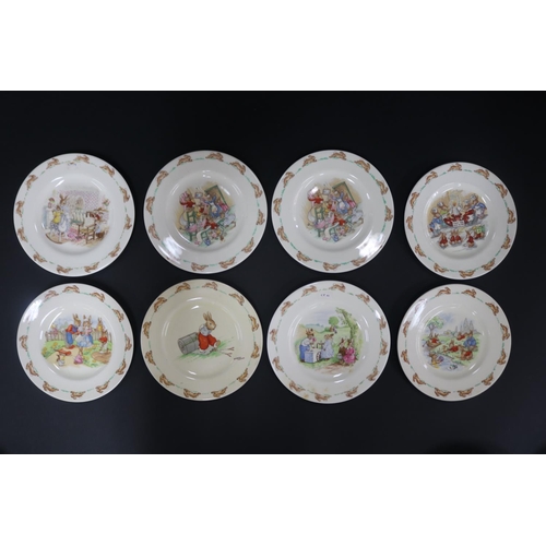 5078 - Royal Doulton Bunnykins eight cups, saucers and plates