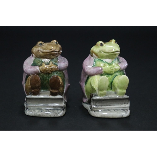 5096 - Beswick Beatrix Potter figures to include Mr Jackson & Mr Jackson (Rare green colour), each approx 7... 