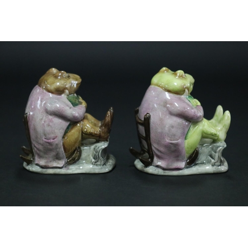 5096 - Beswick Beatrix Potter figures to include Mr Jackson & Mr Jackson (Rare green colour), each approx 7... 