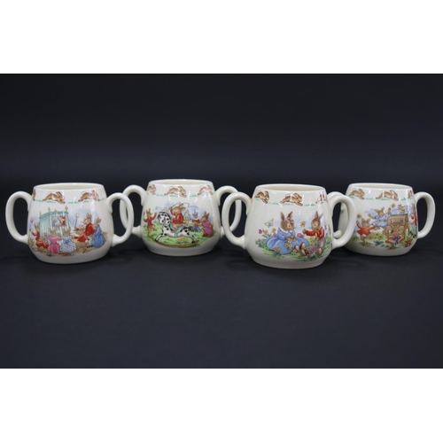 5105 - Royal Doulton, Bunnykins twin handled cups, approx 7.5cm H each (8)