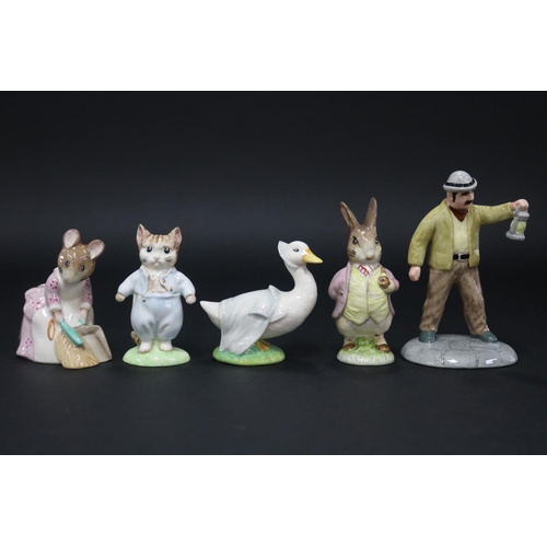 5106 - Beswick Beatice potter Farmer Potaoes, Hunca Munca Sweeping, Rebeccah Puddle Duck, Mr Benajamin Bunn... 