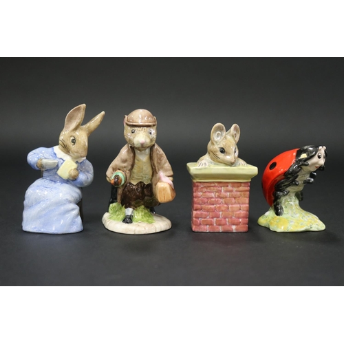 5108 - Royal Albert Beatrix Potter signed figures to include Johnny Town Mouse with a Bag, Mother Ladybird,... 