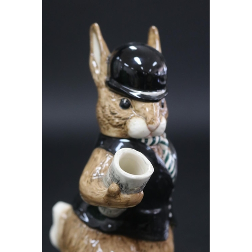 5110 - Royal Doulton Bunnykins London City Gent D6966 figural teapot, with box, approx 20cm H