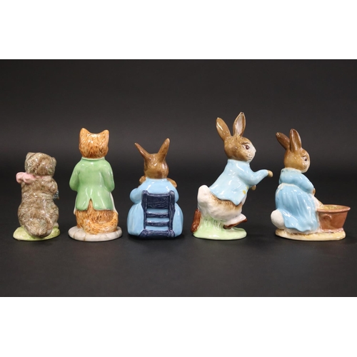 5111 - Beswick Beatrix Potter figures to include Mrs. Rabbit and Bunnies, Cecily Parsley, Peter Rabbit, Gin... 