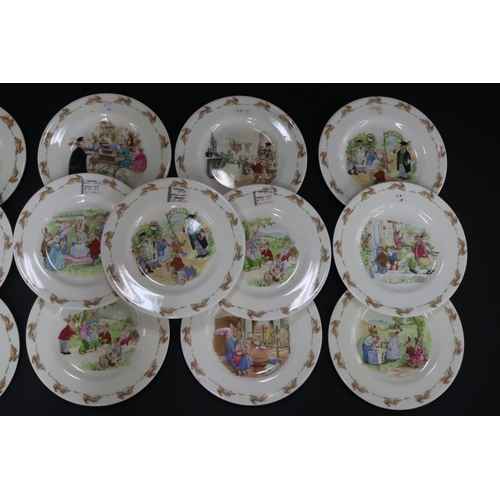 5112 - Royal Doulton, Bunnykins plates, approx 17cm Dia each (13)