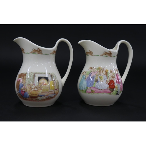 5121 - Royal Doulton, Bunnykins two milk jugs, approx 12cm H each (2)