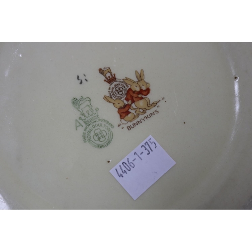 5124 - Royal Doulton, Bunnykins five bowls, approx 4cm H x 15cm Dia (5)