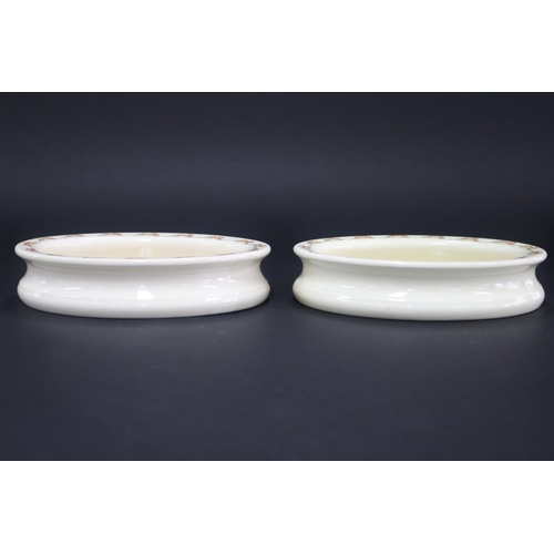 5125 - Royal Doulton Bunnykins oval food bowls, each approx 4.5cm H x 21cm W x 16.5cm D (2)