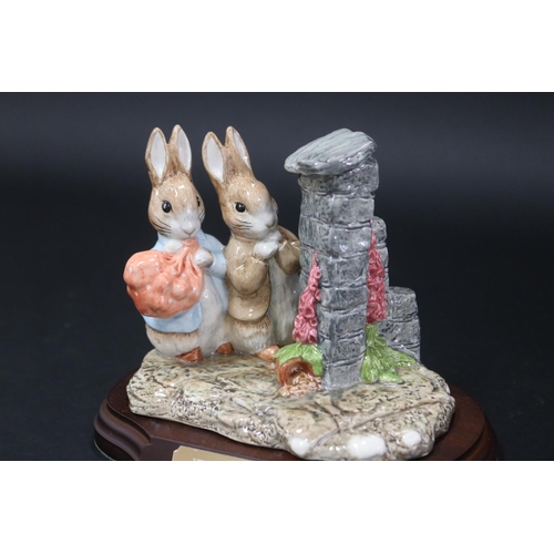 5126 - Royal Doulton Beswick The World of Beatrix Potter Hiding from the Cat P3766, in box, approx 13cm Hx ... 