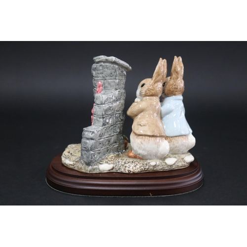 5126 - Royal Doulton Beswick The World of Beatrix Potter Hiding from the Cat P3766, in box, approx 13cm Hx ... 