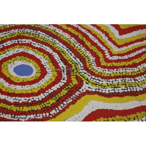 24 - Yaritiji Connelly - Australian Aboriginal, Malara, Acrylic on linen, Wati Wanambe Tjuta (water snake... 