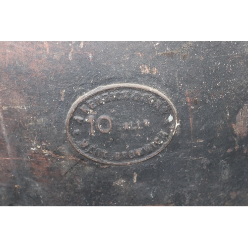 384 - Large antique Kendrick's & Sons cast iron boiler, with original tin cover, approx 34cm H excluding h... 