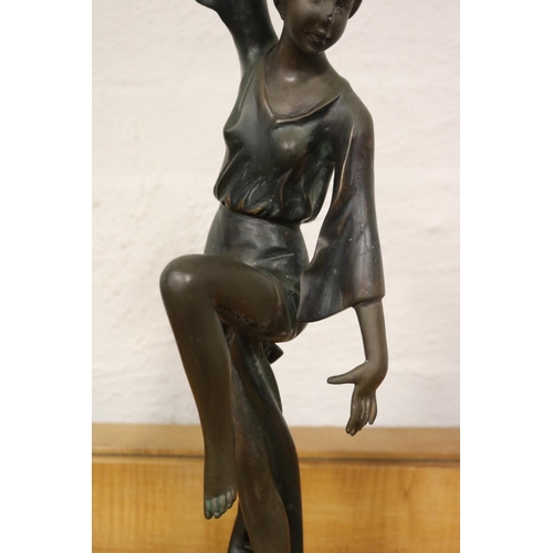 2 - Unknown - French Art Deco style bronze figure of a dancer, approx 45cm H