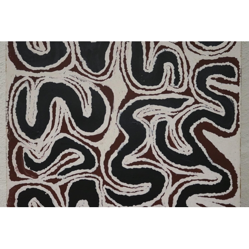 25 - Billy Thomas Joongoorra (1920-2012) Australia (Aboriginal), oil on canvas, ex William Mora Galleries... 