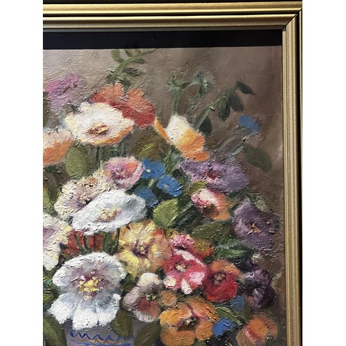 557 - M. Nash, still life, vase of flowers, signed lower right, approx 36 cm x 29 cm