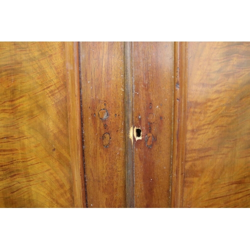 570 - Antique Australian cedar two door robe, arched panelled doors, approx 194cm H x 108cm W x 53cm D