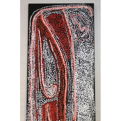 30 - Lydia Balbal (c1958-.) Australia (Aboriginal) titled partu, acrylic on canvas, Ex Short St galley We... 