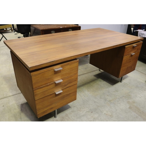 530 - George Nelson (American, 1908-1986) Executive Desk, c. 1960, manufactured by Herman Miller, walnut v... 