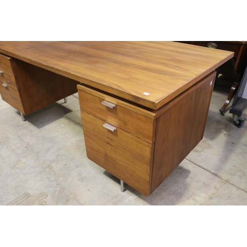 530 - George Nelson (American, 1908-1986) Executive Desk, c. 1960, manufactured by Herman Miller, walnut v... 