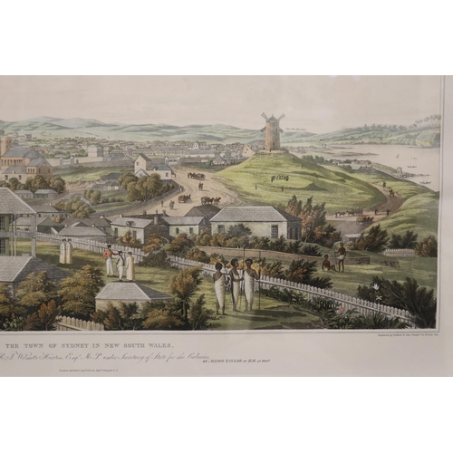 505 - 1988 Reprint after the original. Plate 2 The Town of Sydney in New South Wales, Engraved by H Havell... 