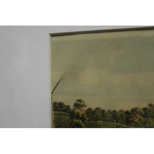 506 - Antique coloured print of early Sydney published by John Sands, 1802 Sydney etc, approx 37cm x 48cm