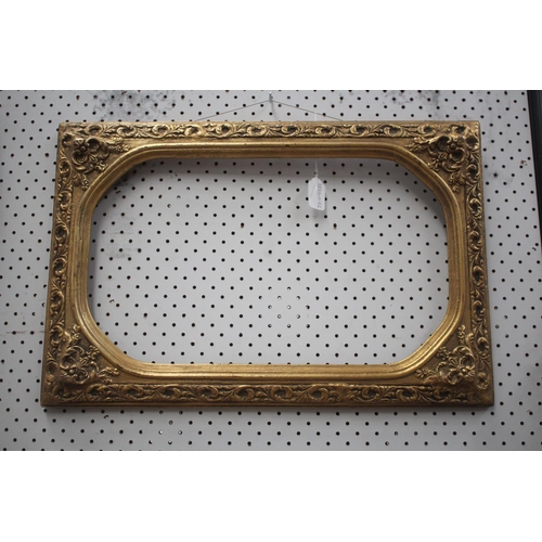 551 - Antique rectangular gilt gesso frame, circa 1920's, approx 39cm x 59cm