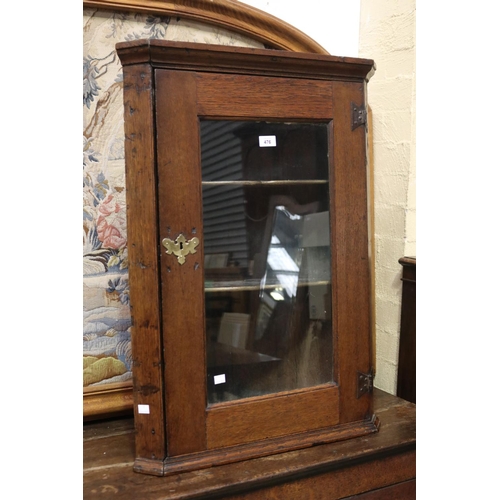 476 - Antique English Georgian corner cabinet, approx 82cm H x 60cm W