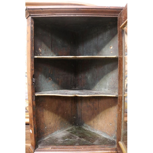 476 - Antique English Georgian corner cabinet, approx 82cm H x 60cm W