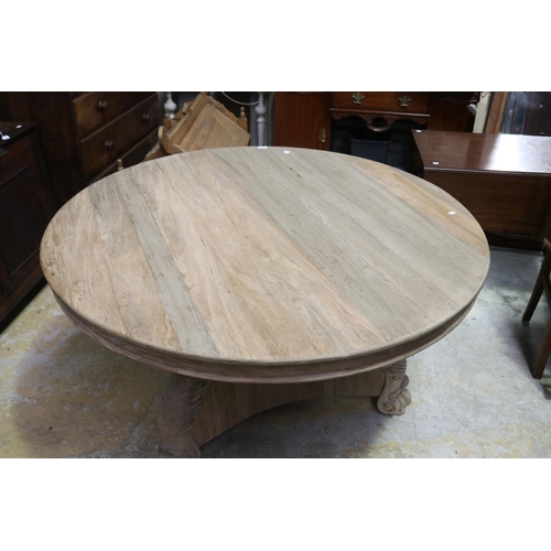 482 - New circular Empire style dining table, approx 136 cm Dia 78 cm H