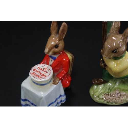 5150 - Royal Doulton Bunnykins Happy Birthday, Australian Bicentenary 1788-1988, each approx 9cm H (2)