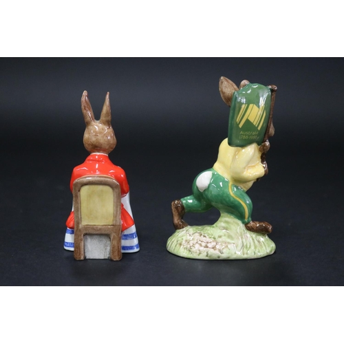 5150 - Royal Doulton Bunnykins Happy Birthday, Australian Bicentenary 1788-1988, each approx 9cm H (2)