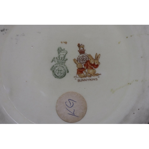 5161 - Royal Doulton, Bunnykins babies round dishes sick, Propsal, grandpa etc, approx 15cm Dia each (4)