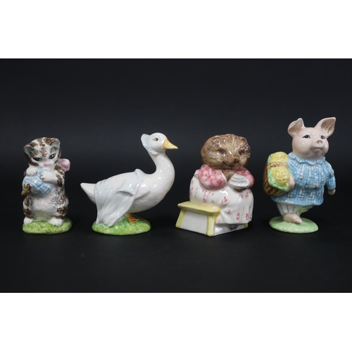 5164 - Beswick Beatrice Potter Boxed figures,Miss Moppet, Little Pig Pobinson, Mrs Tiggy take tea, Rebeccah... 