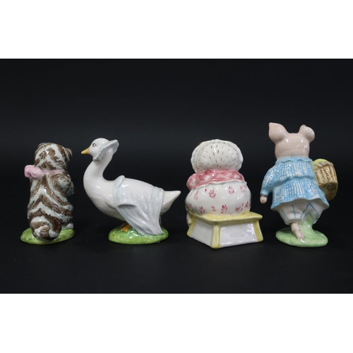 5164 - Beswick Beatrice Potter Boxed figures,Miss Moppet, Little Pig Pobinson, Mrs Tiggy take tea, Rebeccah... 