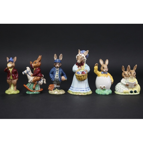 5177 - Royal Doulton, Bunnykins School Boy, Eater Greetings, Mrs Bunnykins at The easter Parade, tally Ho, ... 