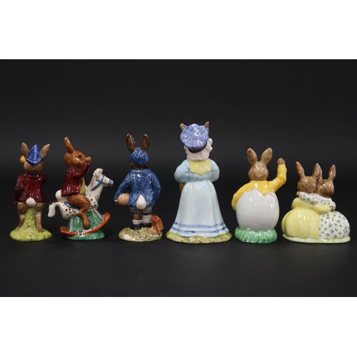 5177 - Royal Doulton, Bunnykins School Boy, Eater Greetings, Mrs Bunnykins at The easter Parade, tally Ho, ... 