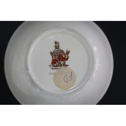 5178 - Royal Doulton, Bunnykins seven various bowls, some damages, approx 4.5cm H x 7.5cm Dia & smaller