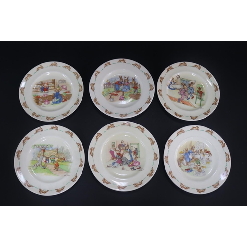 5185 - Royal Doulton Bunnykins Barbara Vernon plates, each approx 16.5cm Dia (6)