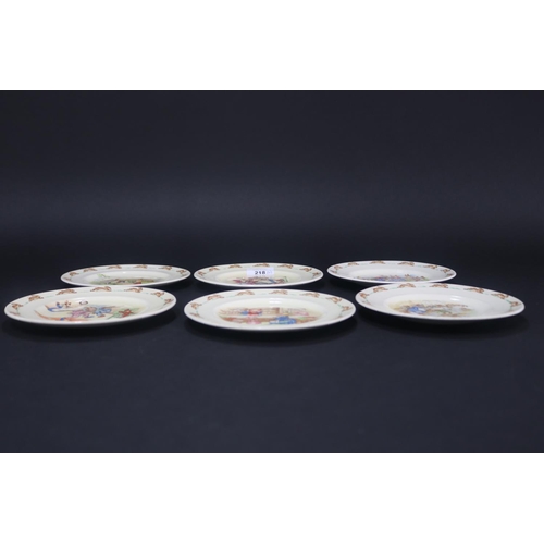 5185 - Royal Doulton Bunnykins Barbara Vernon plates, each approx 16.5cm Dia (6)