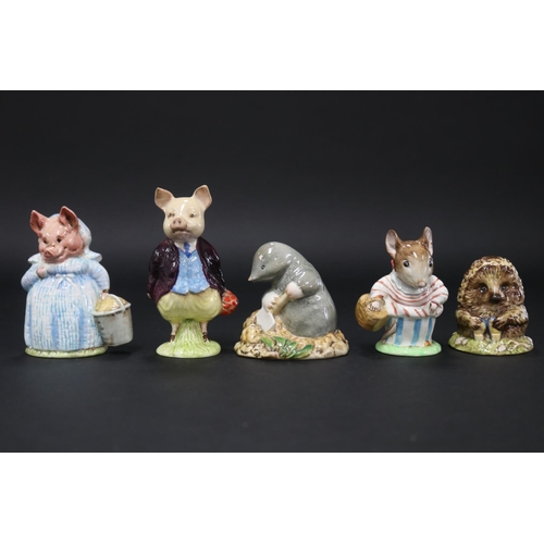5186 - Beswick Beatrix Potter figures to include Old Mr Pricklepin, Diggory Diggory Delvet, Mrs Tittlemouse... 