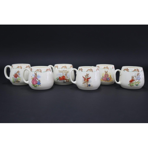 5194 - Royal Doulton, Bunnykins six mugs, approx 7.5cm H each (6)